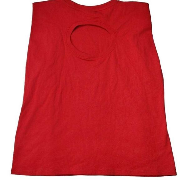 Future Collective Kahlana Barfield Brown Sleeveless Cut Out Back Knit Tank XS - Picture 4 of 7